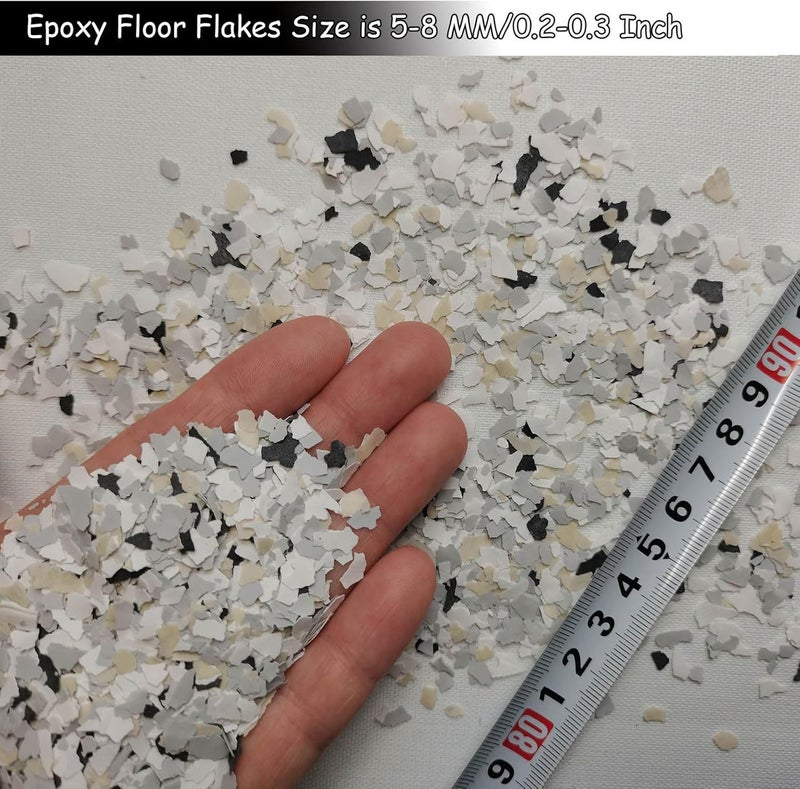 Alkrogiha Epoxy Flakes for Flooring, 450G Decorative Color Chips for Concrete, Epoxy Resin and Countertops, Durable - Image 2